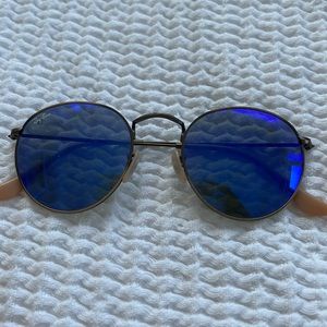Ray-Ban circle /round sunglasses blue lens